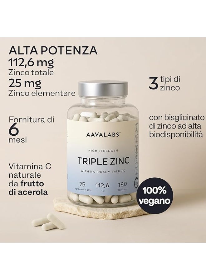 Aavalabs Triple Zinc Complex ,to supports a strong immune system and promotes healthy skin, hair, and nails ,180 tablets - Image 3